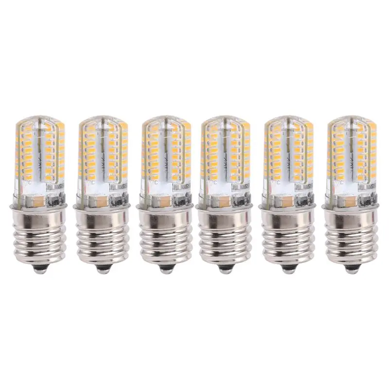 LICE-6X E17 Socket 5W 64 LED Lamp Bulb 3014 SMD Light Warm White AC 110V-220V