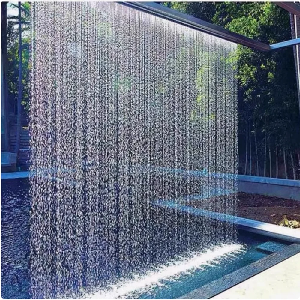 

Waterfall water curtain steel mesh outlet water wall screen