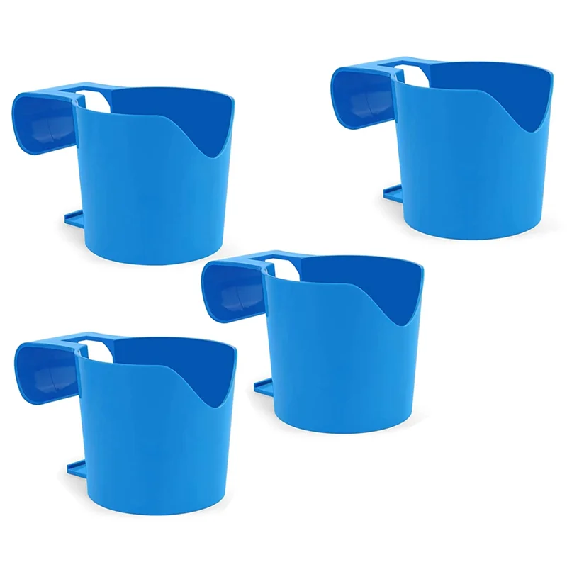 4 Pack Poolside Cup Holder for Above Ground Swimming Pool,Pool Cup Holder for Drinks Fit 2 Inch or Less Poolside Top Bar