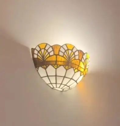 Retro Pastorale Stained Glass Tiffany Hotel Restaurant Cafe Gang Gangpad Slaapkamer Bed Led Wandlampen