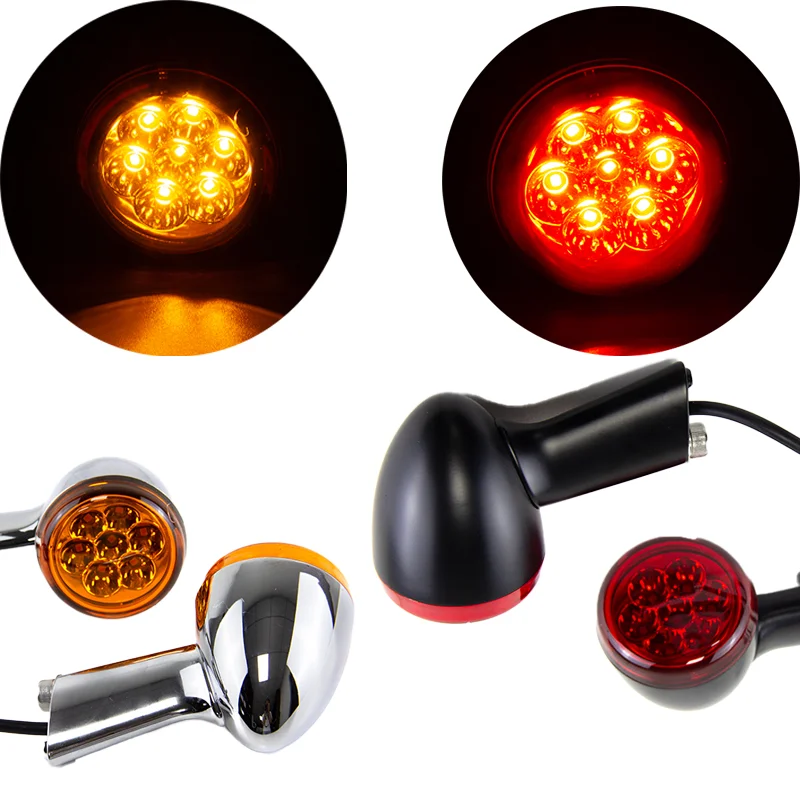 

Motorcycle Turn Signals Lights LED Lights For Harley Davidson XL883 XL1200 Sportster 92-up