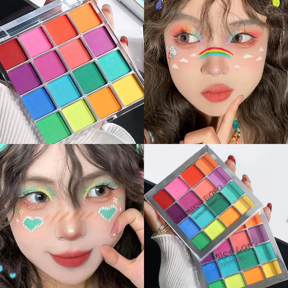 อายแชโดว์ 16 สีพาเลทท์โซลิดพาวเดอร์ความอิ่มตัวสูงพาเลทท์ไบรท์เทนนิ่งแมทอายแชโดว์พาเลทท์แต่งหน้าความงามตา