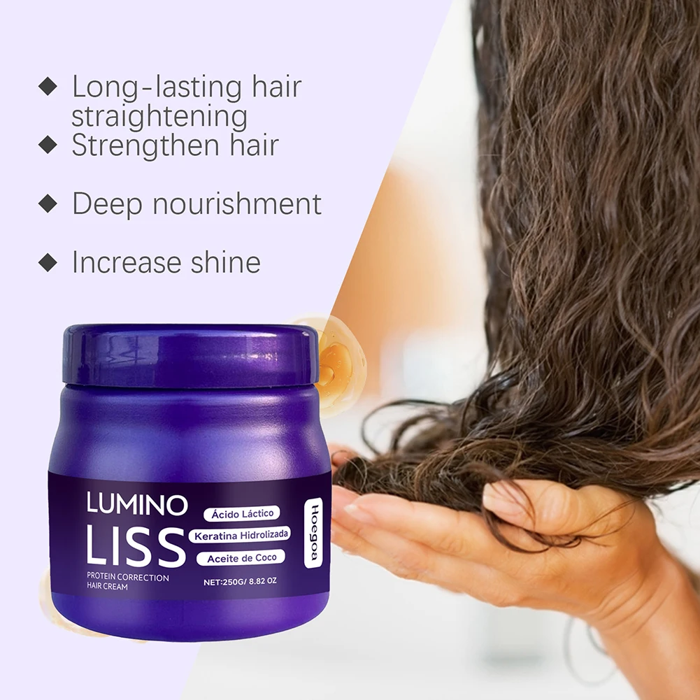 250g Protein Correct Straightening Cream Long Lasting Straightening Hair Increase Shine Natural Silk Gloss Straightener Cream