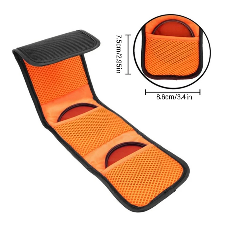 Conveniente soporte para filtro cámara DSLR, bolsa almacenamiento impermeable para filtro cámara, organizadores para