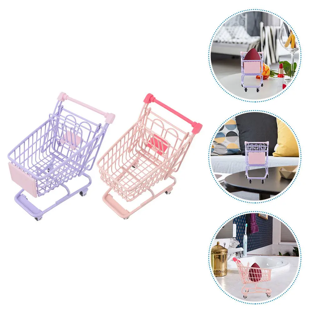 2pcs-shopping-cart-decor-miniature-small-trolley-desktop-storage-organizer-photo-prop-simulation-supermarket-cart
