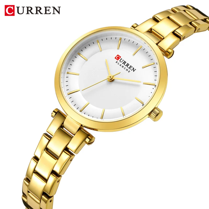 Curren 9054 elegante senhoras relógio de quartzo moda relógios para mulheres à prova dwaterproof água pequeno mostrador relógio de pulso causal luxo reloj mujer