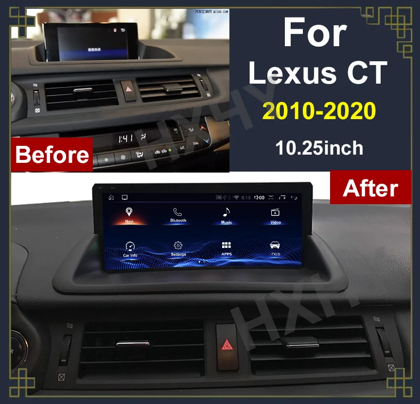 Android 13 Qualcomm 8+128G Auto Carplay For Lexus CT CT200 CT200h 2010-2020 Car Dvd Player Navigation Multimedia Stereo