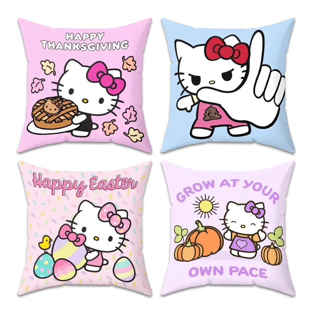 

Домашний декор Hello Kitty Festival-Themed Чехлы для подушек с узором, подходят для дивана, спальни, автомобиля, наволочки