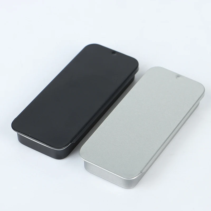 1Pcs Portable Tin Box Mini Iron Slide Cover Storage Jewelry Pill Cases Container Can