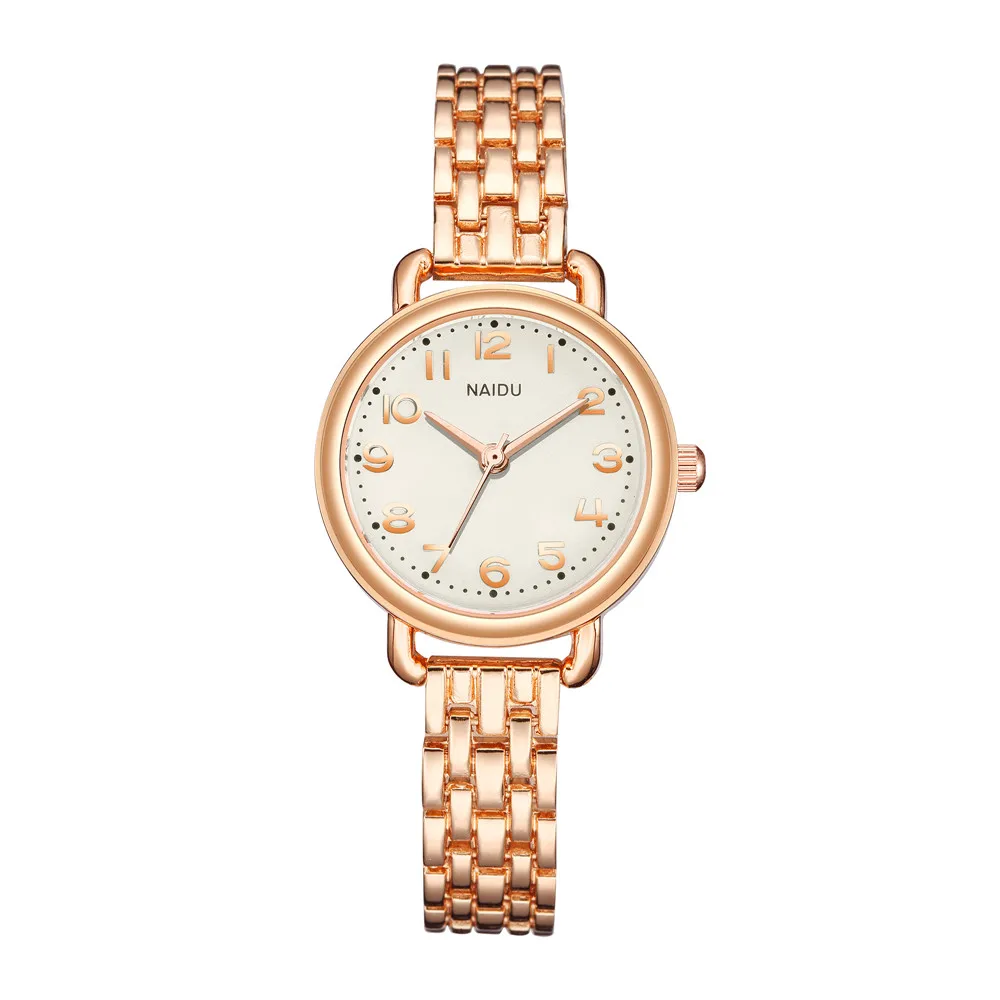 trendy small dial women bracelet quartz steel watch
