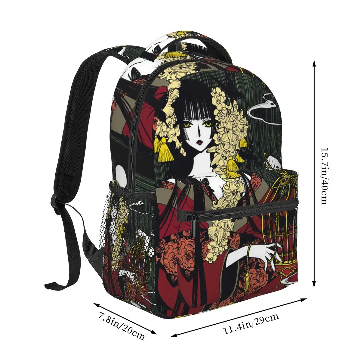 Comic XxxHOLiC Ichihara Yuuko Student Backpack School Bag Hiking Travel Daypack for Men Women Fashion Bookbag Shoulder Bags
