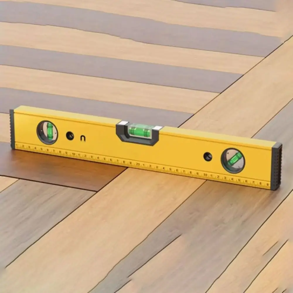 

Durable Magnetic Spirit Level Aluminum Alloy High Visibility Bubble Level Shockproof High Precision Level Ruler DIY Projects