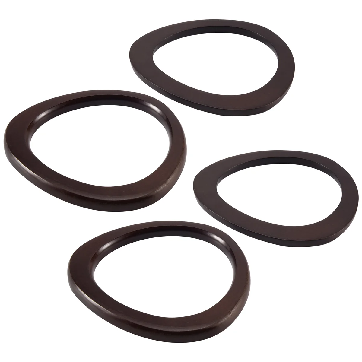 ABQR 4-упаковка деревянных ручек для кошелька D-образной формы, сменный инструмент для вязаной крючком вязаной сумки, пляжной сумки, соломенные ручки для сумок