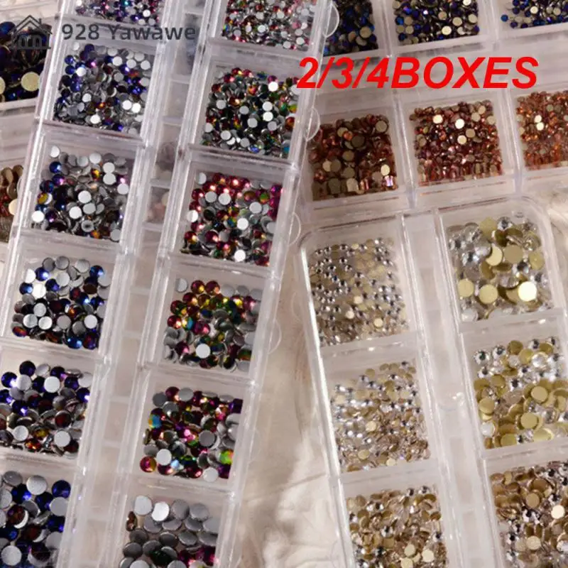 2/3/4BOXES Nails Art Crafts Versatile Endless Possibilities Eye-catching Trending Sparkling In-demand White Pearls For Crafts