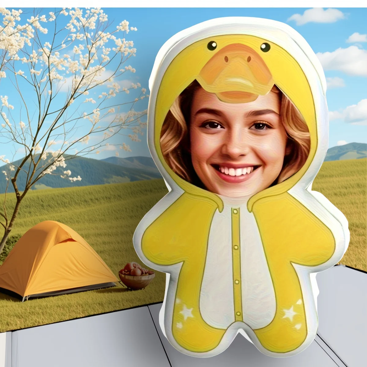 Custom Photo Pillow - Personalized Cute Plush Doll, Single-Sided, Creative Home Sofa Decoration Gift, Suitable for Birthdays, Va