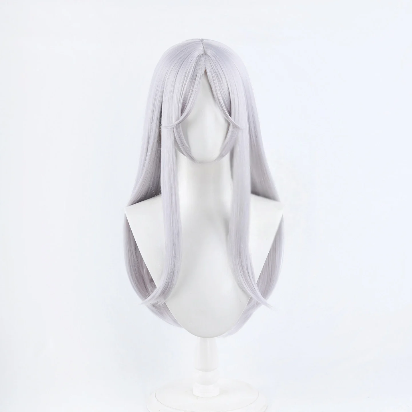 Anime Pai Nyannyan Cosplay Wig Long White Hair Scalp Top For Halloween Comicon Party Adult Women Men