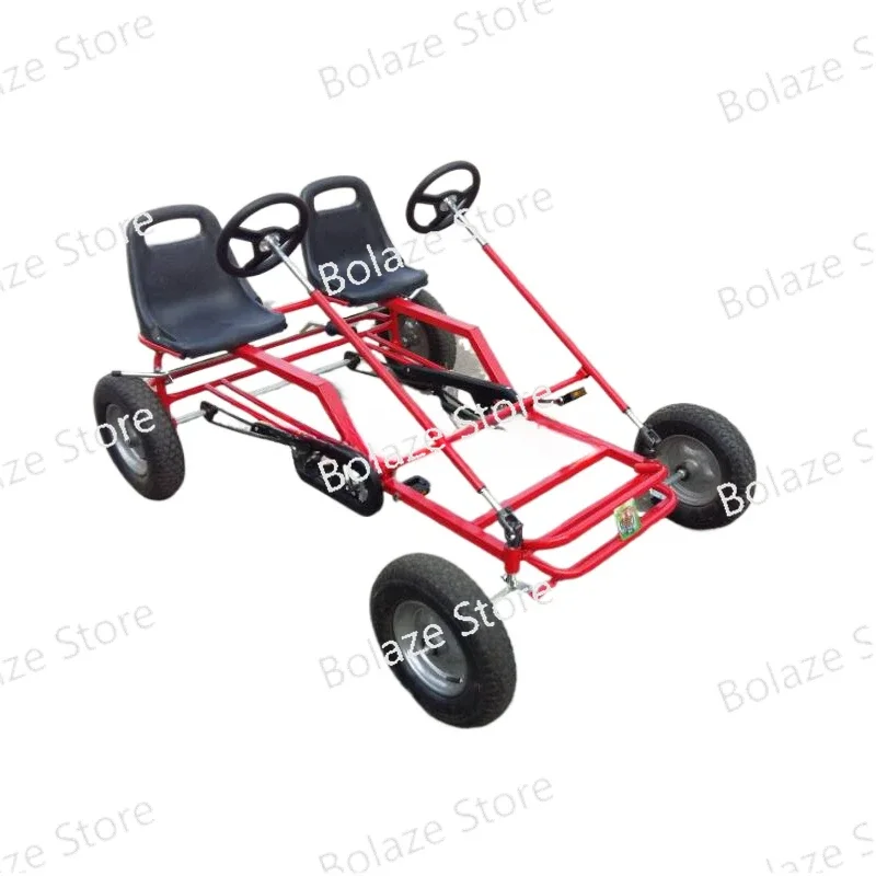 Plastic Four Wheel Heavy Duty Adults 4 Wheel Pedal Go Cart