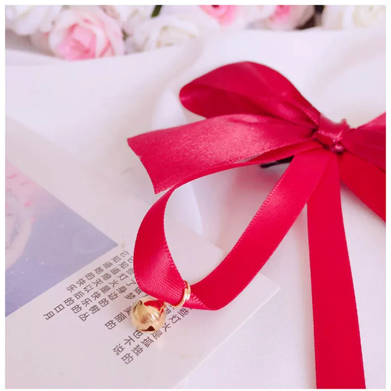 lolita accessories Long ribbon with bow and bells hairpin sweet and lovely lolita hair accessories headdress cosplay anime