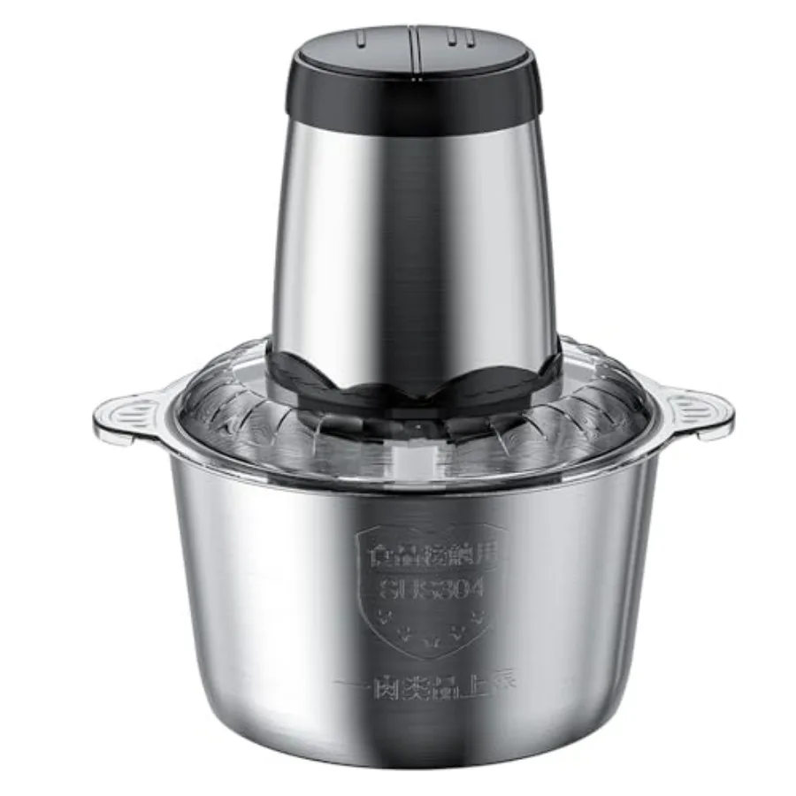 

Электрический кухонный комбайн/измельчитель еды/мясорубка электрическая с 2 комплектами из нержавеющей стали/300 Вт/2 скорости для мяса/овощей и бара