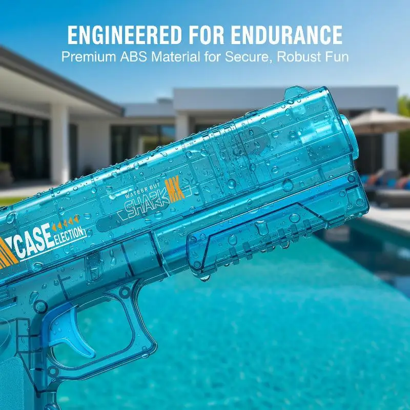 Electric Water Gun Durable Rechargeable Long Distance Water Blaster for Kids Beach Pool Outdoor Toy Gifts