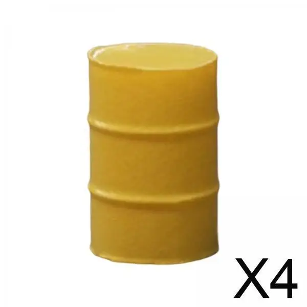 

Hand Painted 1/64 Miniature Oil Barrel Figures Resin Model Sandtable Decoration Toy Vehicle Props for Home Office Display