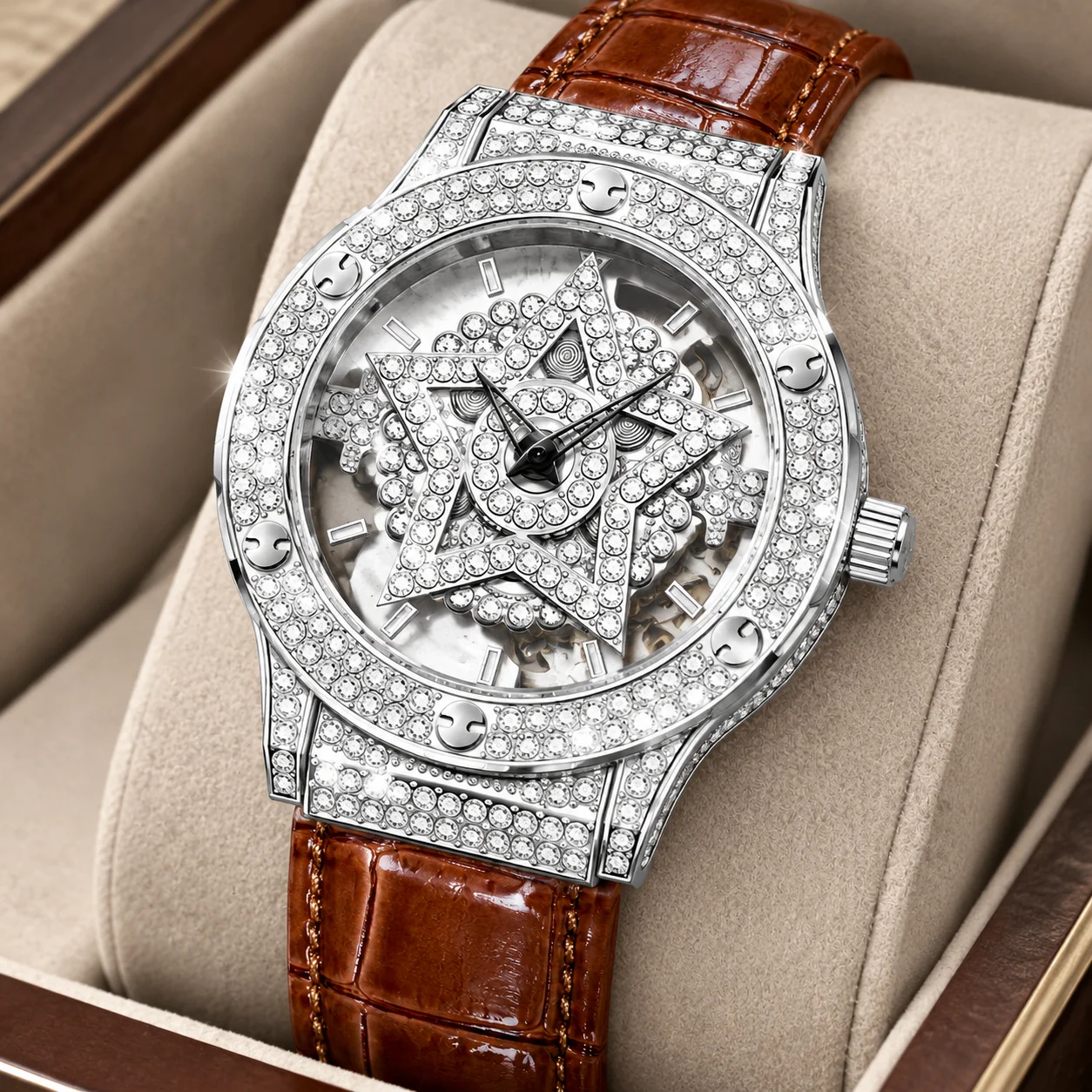 Ladies' fashion watch, three-dimensional star dial, decorative watch for multiple occasions