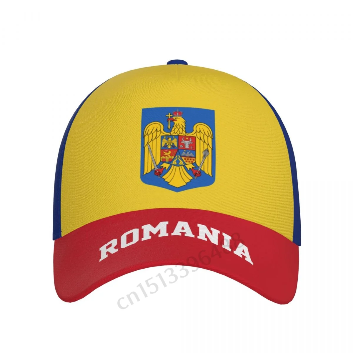 2025 Romania Flag 3D Soccer Hats Sun Baseball Cap Breathable Adjustable Men Women Outdoor Fishing Hat