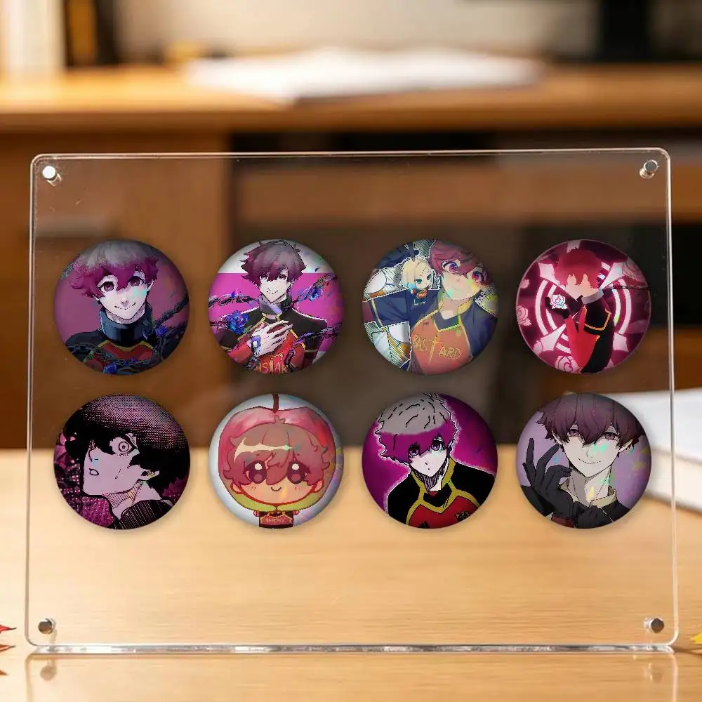 Anime Characters Alexis Ness Round  New Brooches Soft Button Pin Funny Silly Gnarpy On A Skateboard Badge Gamer Collection Gifts