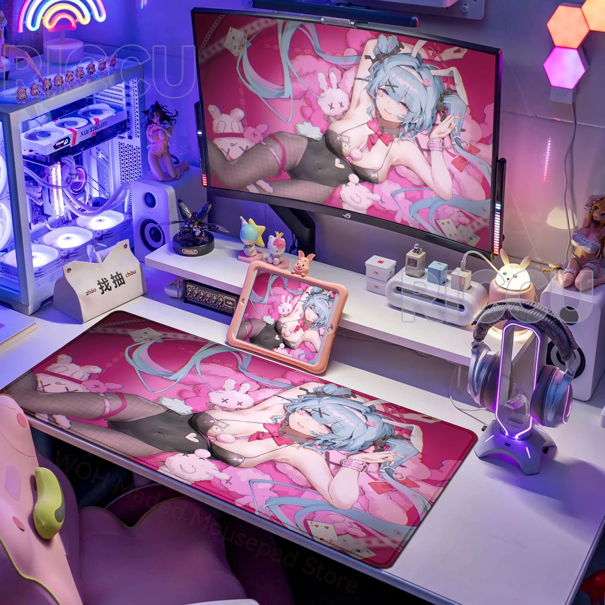 sexy-anime-tapete-de-mesa-do-computador-hentai-coelho-menina-mousepad-coelho-buraco-estetico-anti-deslizamento-borracha-mouse-pad-rosa-acessorios-de-mesa