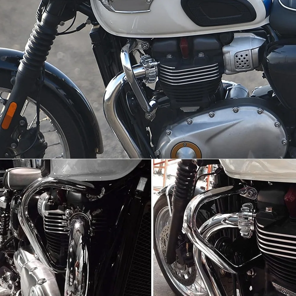 مصد حماية لمحرك الدراجة النارية على الطريق السريع من الصدمات لـ Triumph Bonneville T100 T120 Thruxton 1200 R Street Twin، Bobber #3