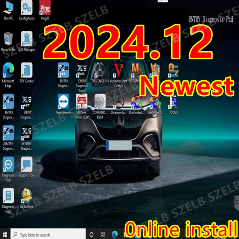 2024.12 xentry full software das vediamo wi.s ep.c starfinder dt.s install and update xentry software for c4 c5 c6 openport 2.0