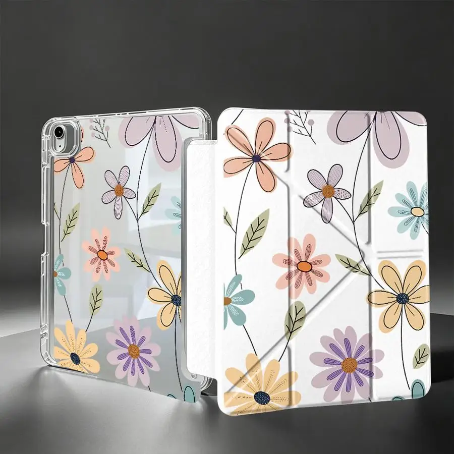 Stylish Daisy With Pen Slot Cover Tablet Case For Samsung Galaxy Tab A9 Plus S8 A8 A11 S10 Lite S7 FE S9 Plus