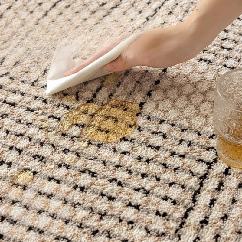 

Glue-free waterproof medieval carpet living room free care 2025 new light luxury