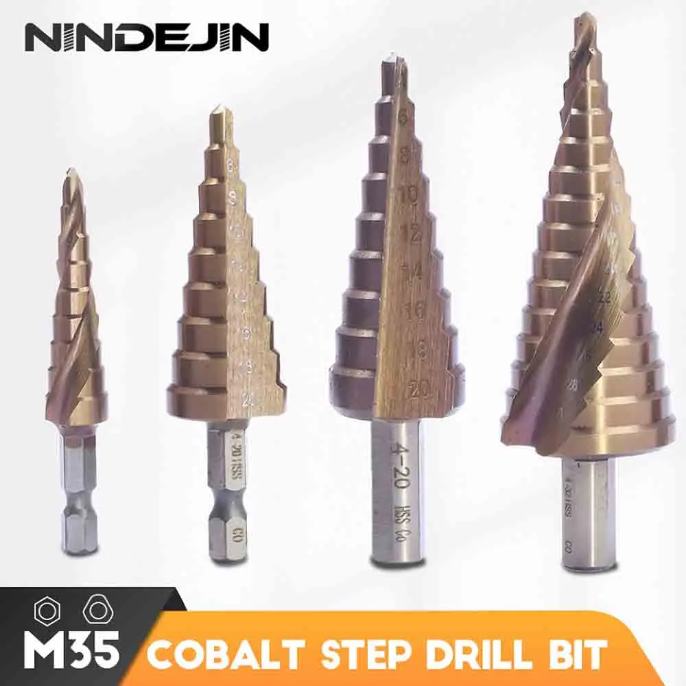 Cobalt Passo Broca 432 mm Triangular Hex Hss Aço Inoxidável Furadeira Metal Alumínio Madeira Nindejin-m35