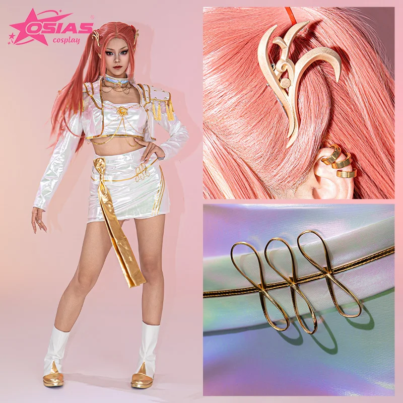 Set Kostum Cosplay OSIAS Mira Wig Mira Sepatu Mira Gelombang Mendesis