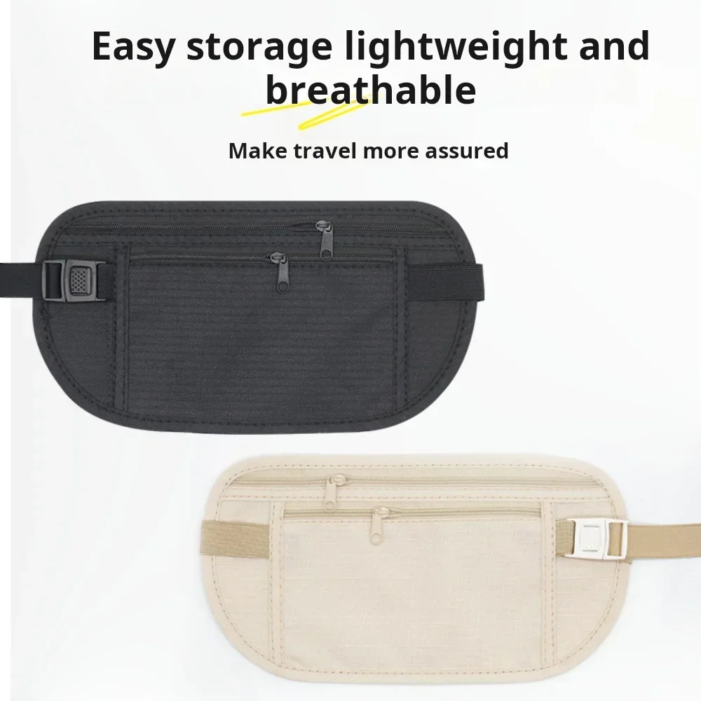 

Спортивная поясная сумка для бега, невидимая тонкая поясная сумка для путешествий, чехол для паспорта, кошелек для денег, скрытая сумка-пояс для денег, подарочный набор, сумки для денег