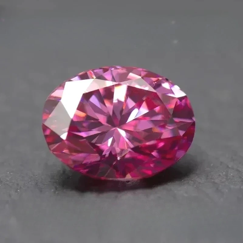 

Moissanite Stone Pink Color Oval Cut Artificially Synthesized Gemstones for Diy Jewelry with GRA Certificate
