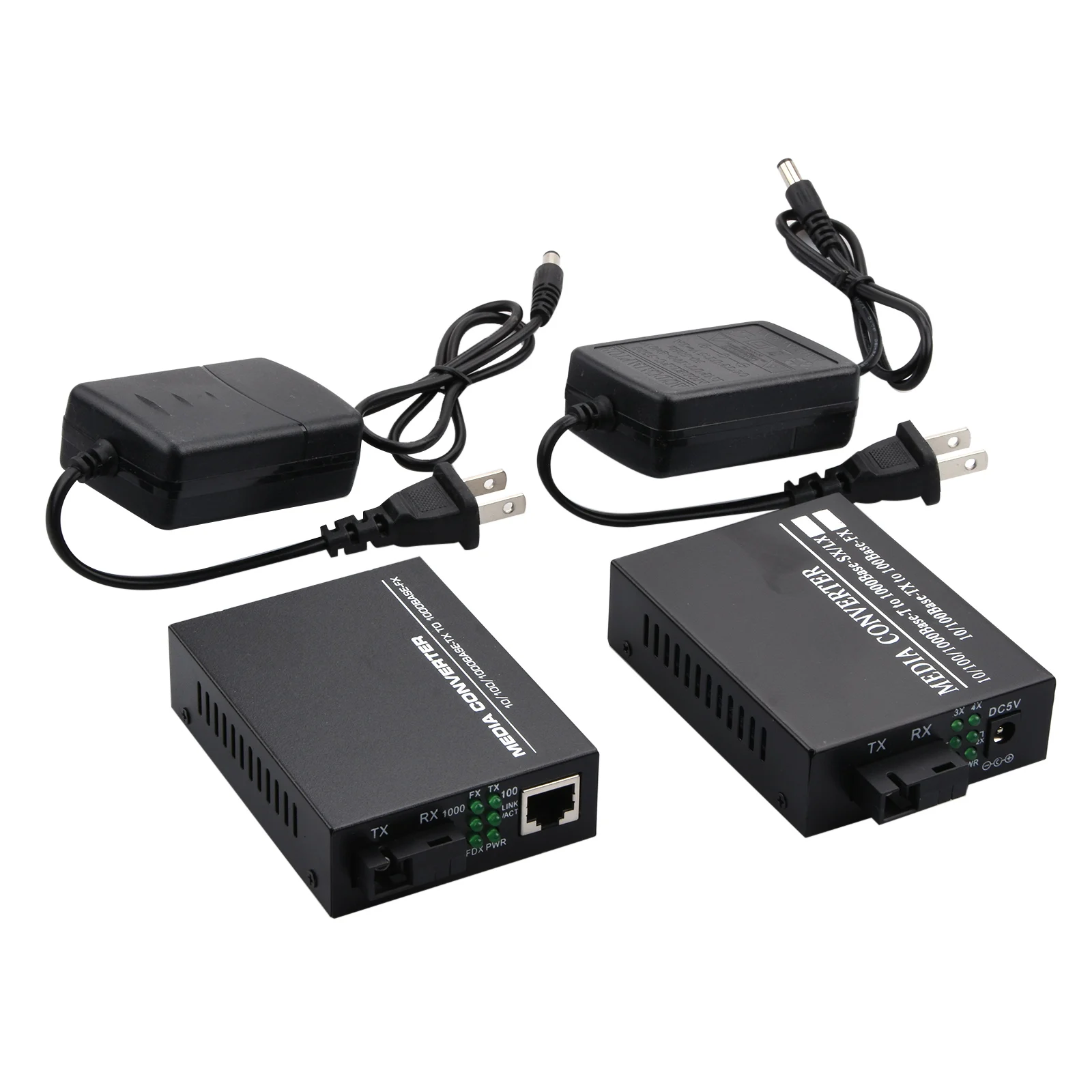 1.25G Fiber Port and 4 Ports 10/100/1000Mbps Gigabit Ethernet Switch 1 Port 1.25G Fiber 4 RJ45 Fiber Optic Media Converter