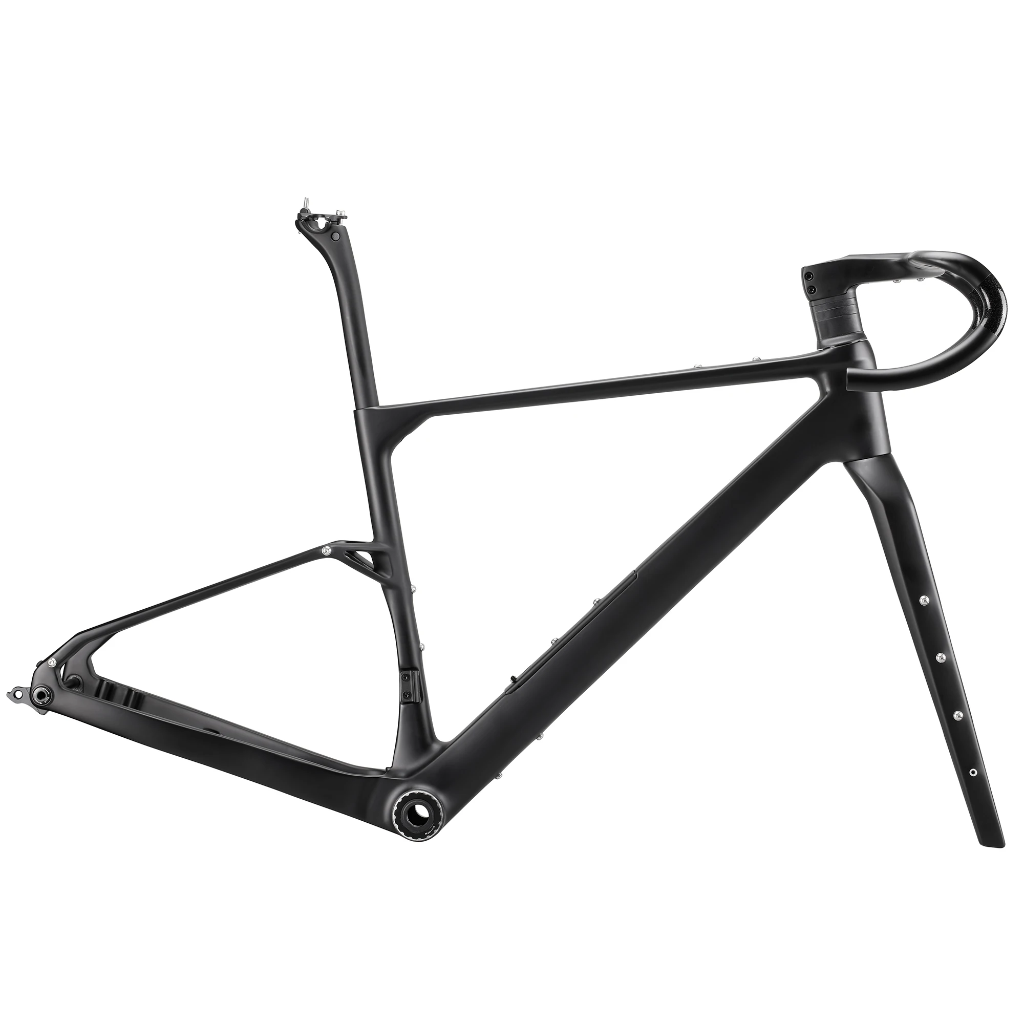 

Newest 700x50C Wide Tires Lightweight Carbon Gravel Frame Full Internal Routing Disc Brake UDH Hanger for Adventure Road Cycling