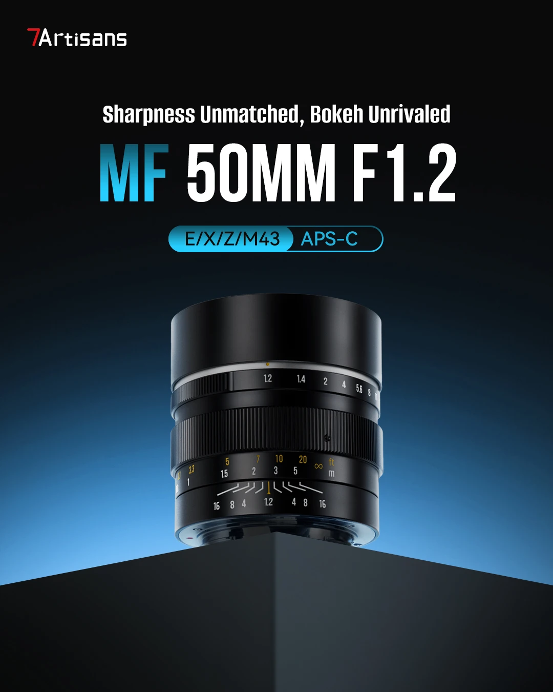 7artisans 50mm F1.2 APS-C Rahmen Manuelle Prime Große Blende Kamera Objektiv Für Sony E Alpha 7IINikon Z Fuji X-T5 Olympus M4/3 Halterung – Detail 1