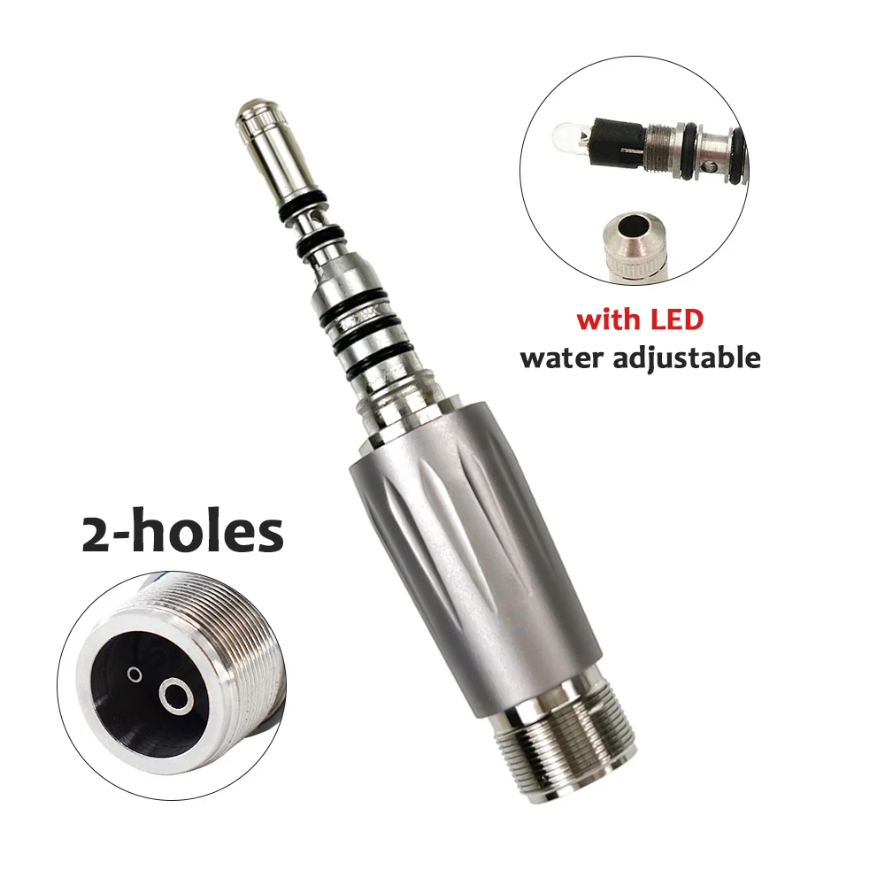 Dental KV Multiflex Quick Coupler Connector For 2/4/6 Holes With Fiber Optic Handpiece Textured Dentistry Metal Accessories