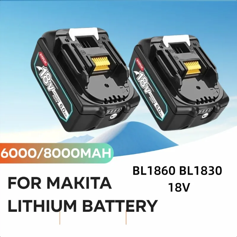 

BL1860 BL1830 18V for Makita Lithium Battery 6.0/8.0Ah Rechargeable Battery LED Lithium-ion Replacement