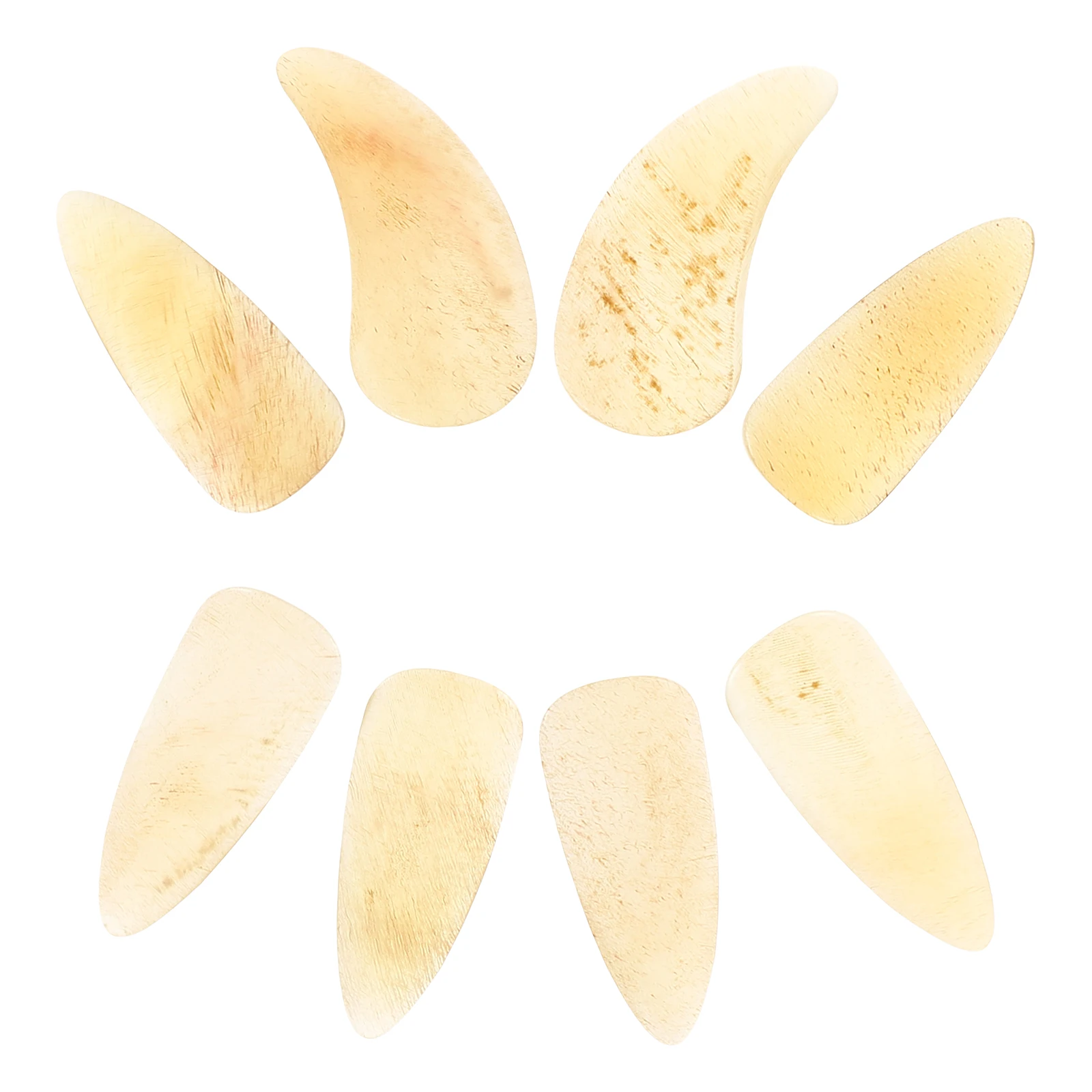 

8 Pcs Fingertip Covers Guzheng Nails Protection Protector Yellow Horns Premium Fake Picks