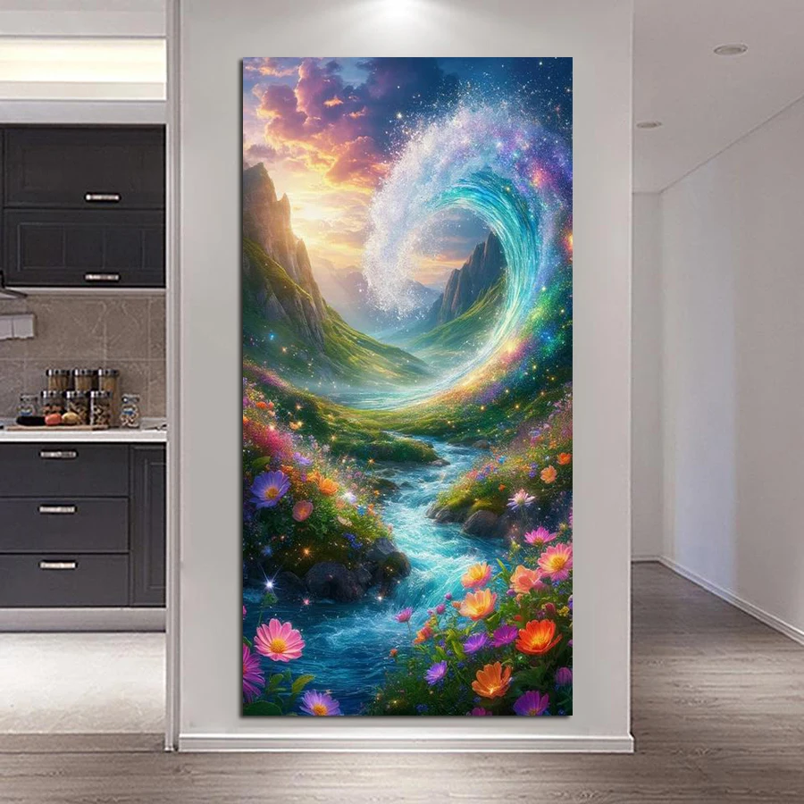 

Огромные волны, большой размер, наборы для алмазной живописи «сделай сам», природные пейзажи, абстрактное искусство, полная дрель, мозаика, вышивка, картина, настенный декор