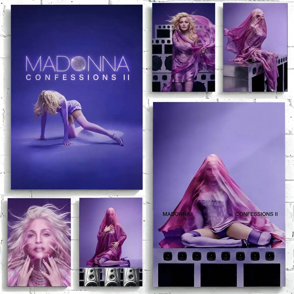 M-Madonna C-Confessions I Feel So Free Poster Waterproof Wall Art Sticker For Living Room Vintage Decor High Quality Print Gift