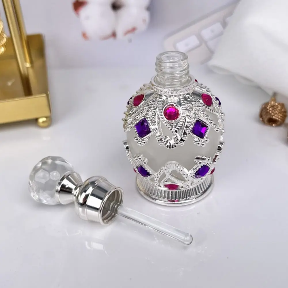 Premium Essential Oil Storage Bottle Shining Thickened Glass Bottle 15ML Exquisite Perfume Containers Beauty Refillable Bottles