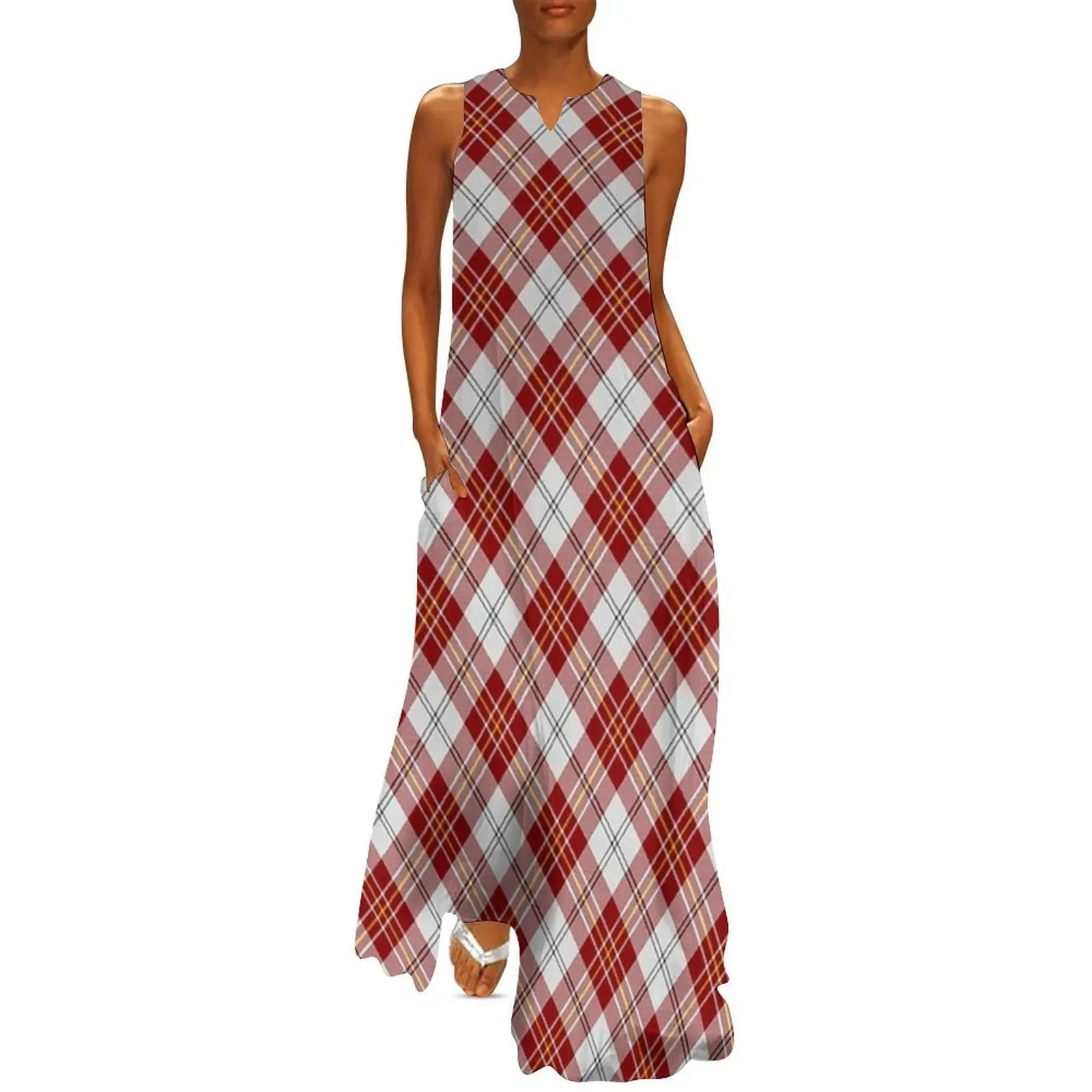 

Clan MacPherson Red Dress Tartan Rotated Long Dress evening dresses ladies sexy short dresses daring