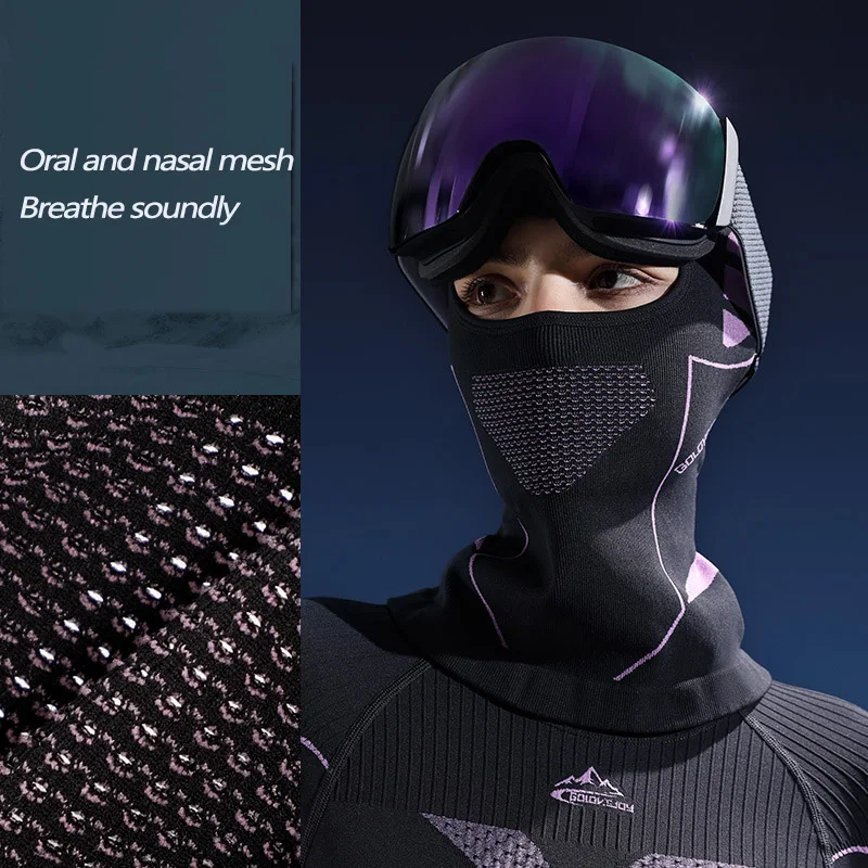 Professional Sports Head CoveringsMen's Women's Fall Winter Ski Riding Lycra Nude Windproof Warm Face Mask Honeycomb Breathable