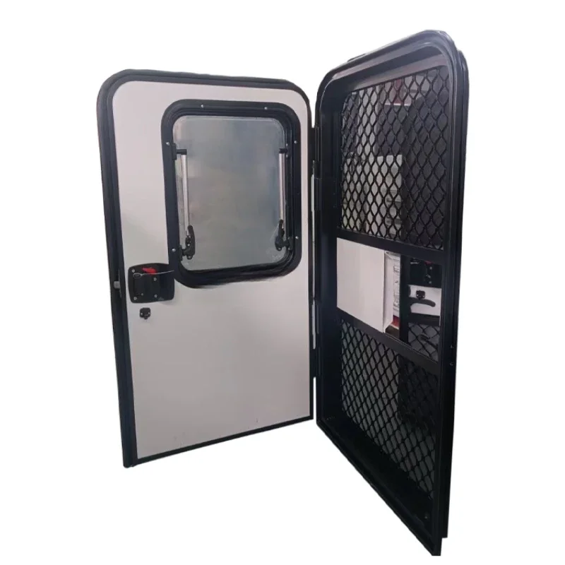 Popular Camper Trailer Door Mini Entrance Door, RV Accessories with Side Windows, Suitable for Self-Driving