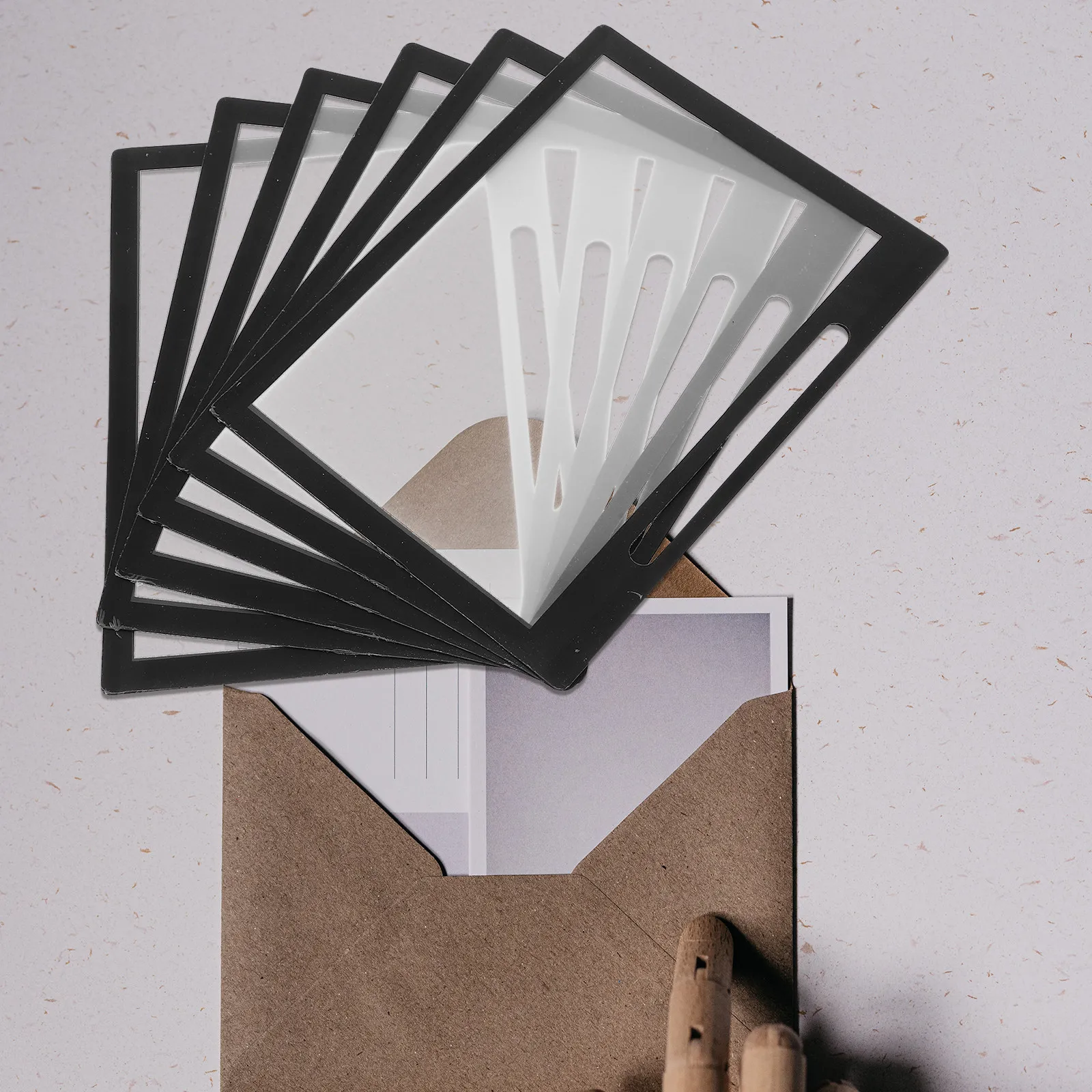 

6Pcs Clear PVC Card Sleeves Waterproof Protective Covers for Menus Table Cards Postcards Photos Large Card Storage Sleeve